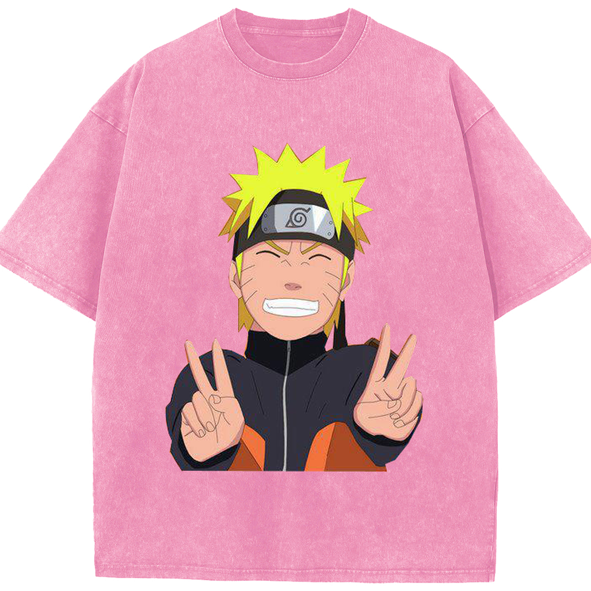 （画像用） NARUTO -ナルト- うずまき ナルト Uzumaki Naruto 綿100% ヴィンテージ風 半袖Tシャツ（フロントプリント）